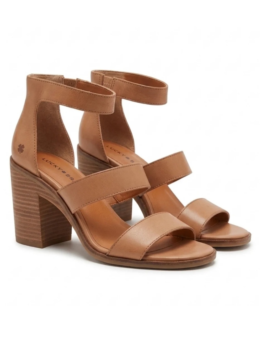Lucky Brand Valka City Tan Leather Sandals